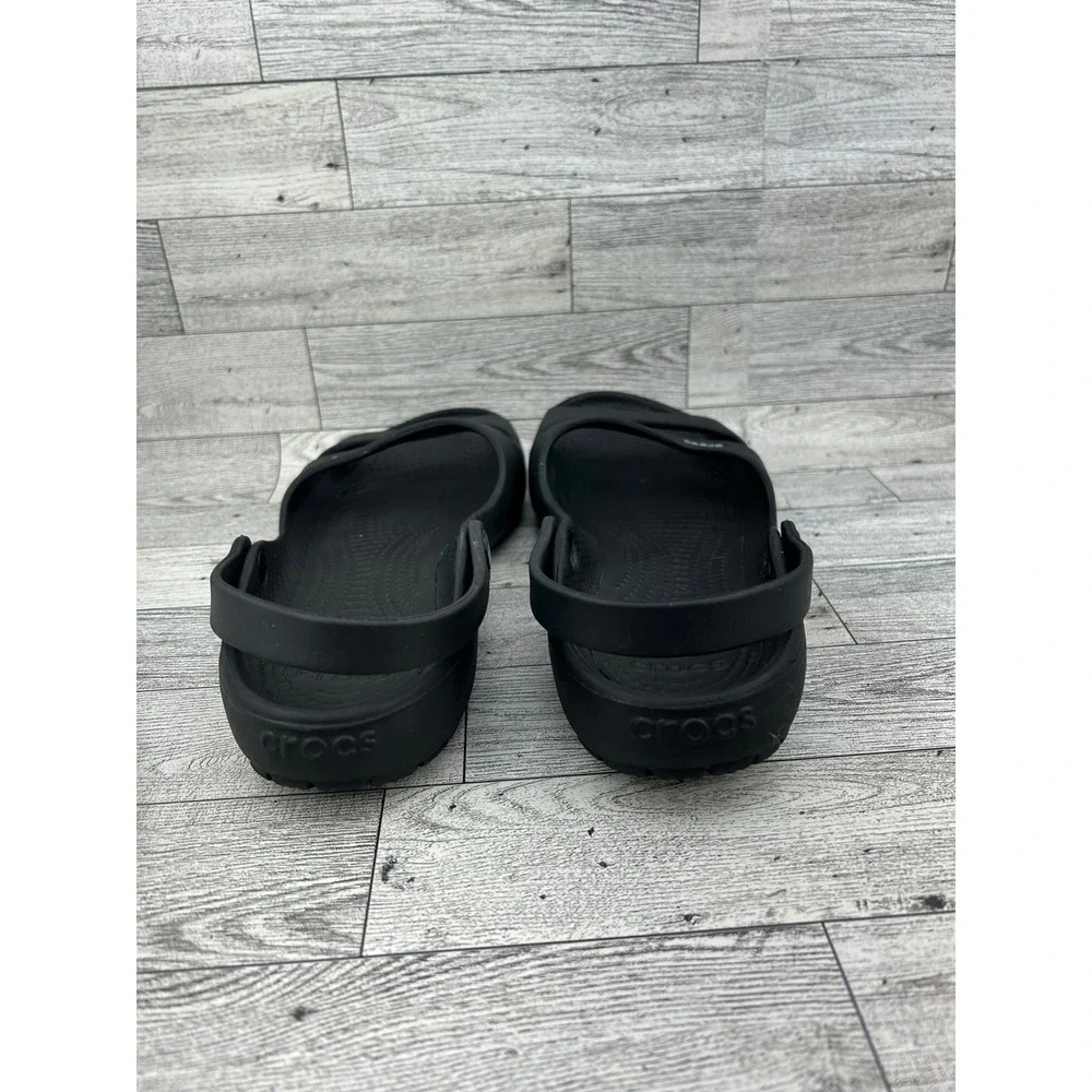 Crocs Cleo II Black Dual Strap Slingback Comfort Sandals Womens Size 9